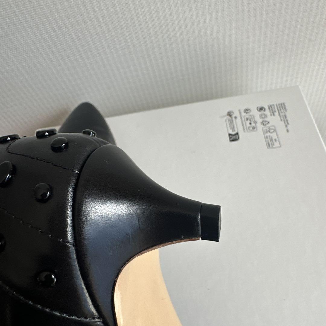 中古　TOD'S ブラックレザーパンプス