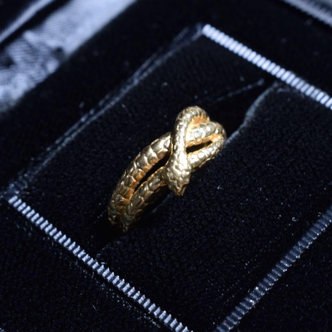 k18 gold snake ring