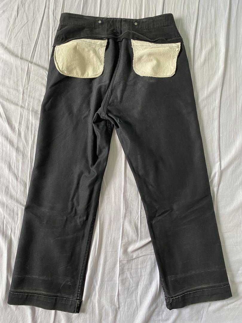 60s Lee フリスコパンツ ブラック サスペンダーボタン付き ブラックデニム