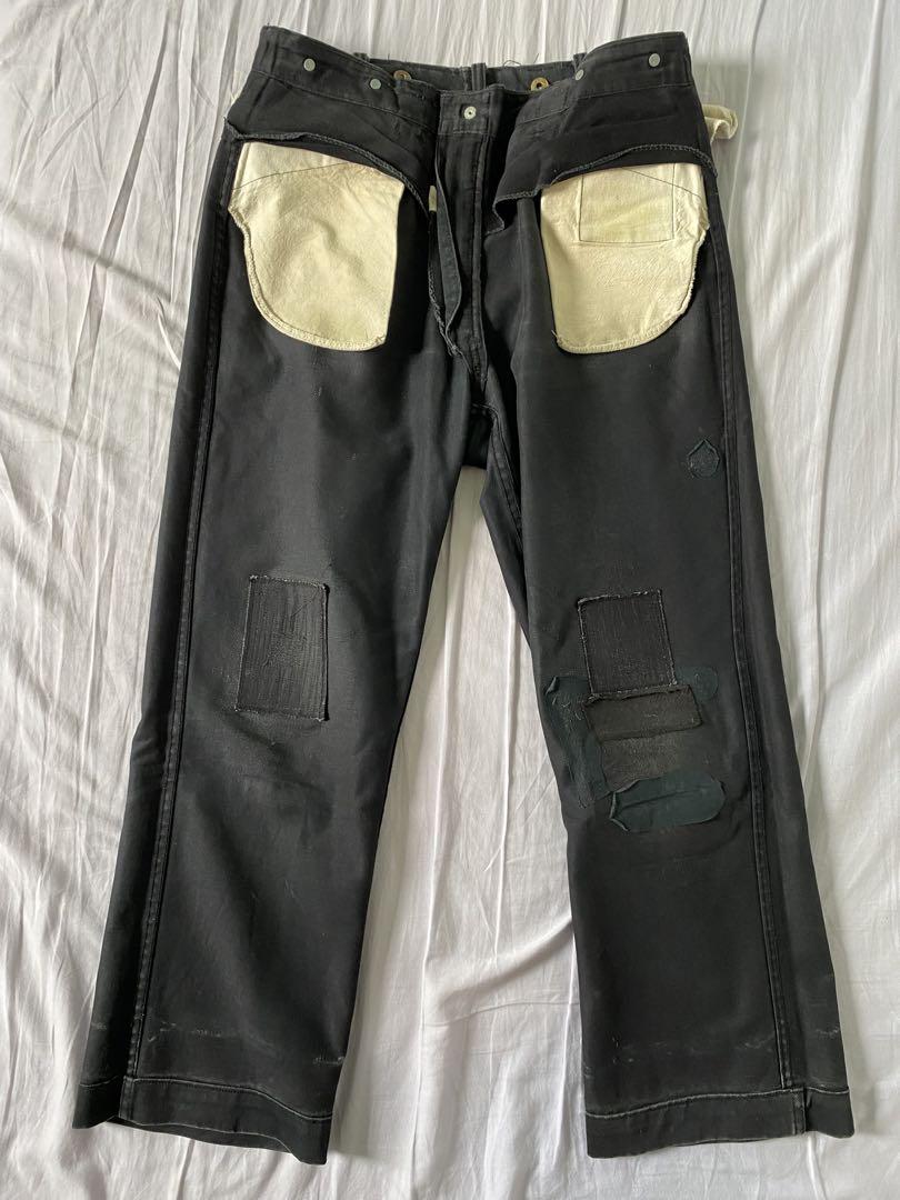 60s Lee フリスコパンツ ブラック サスペンダーボタン付き ブラックデニム