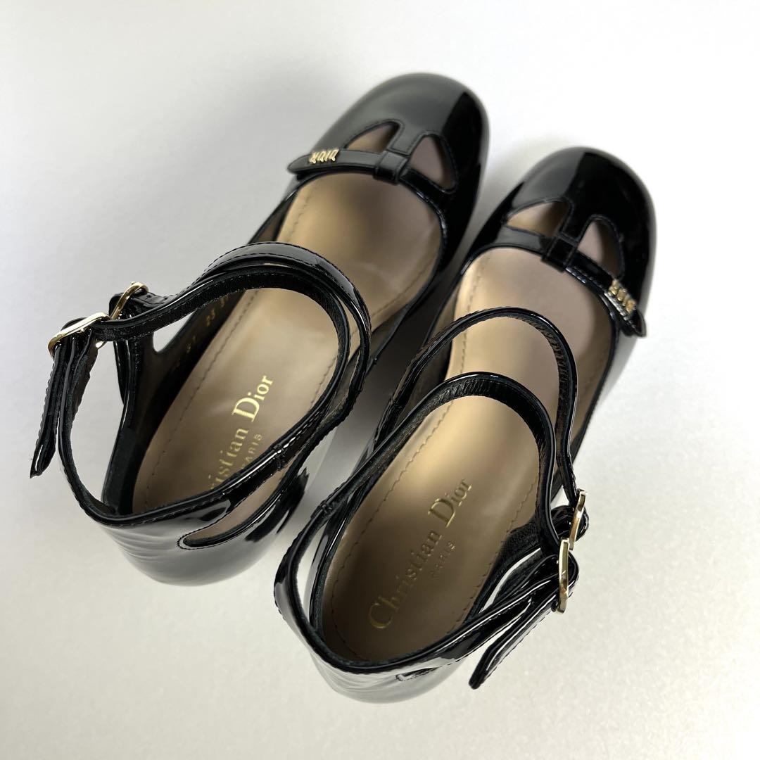 Christian Dior★AIME DIOR パンプス 37 Dior ストラップ パンプス AIME ブラック 厚底 24 - メルカリ