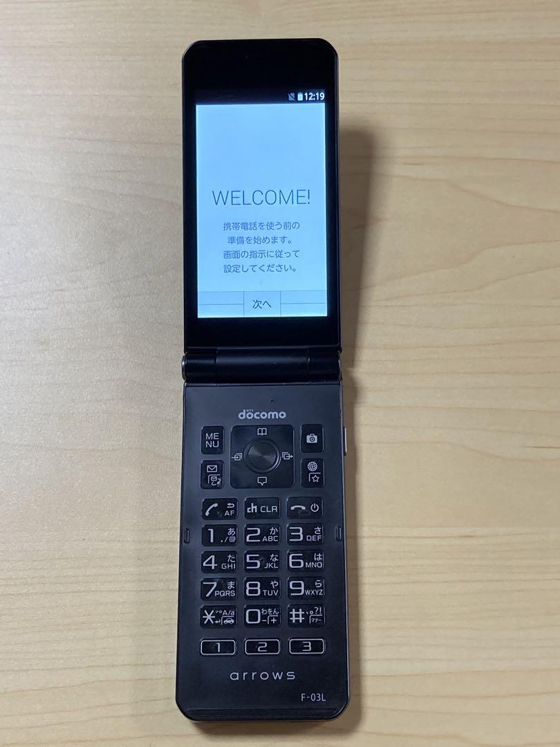 arrows ケータイ F-03L ドコモ 4G SIMロック解除済み U6