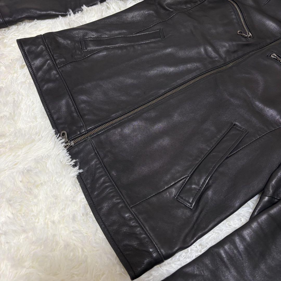 メンズビギ　シングル　レザージャケット　羊革