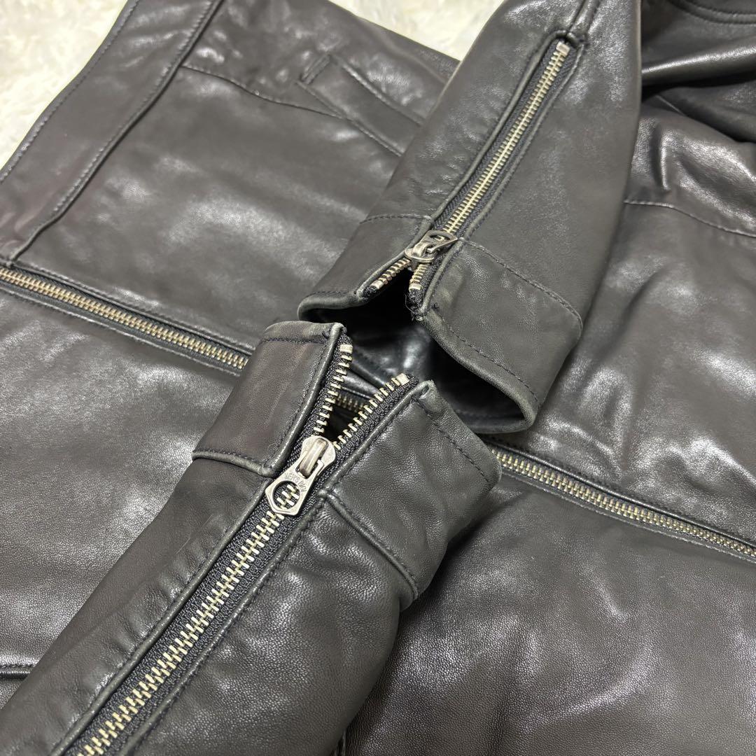 メンズビギ　シングル　レザージャケット　羊革