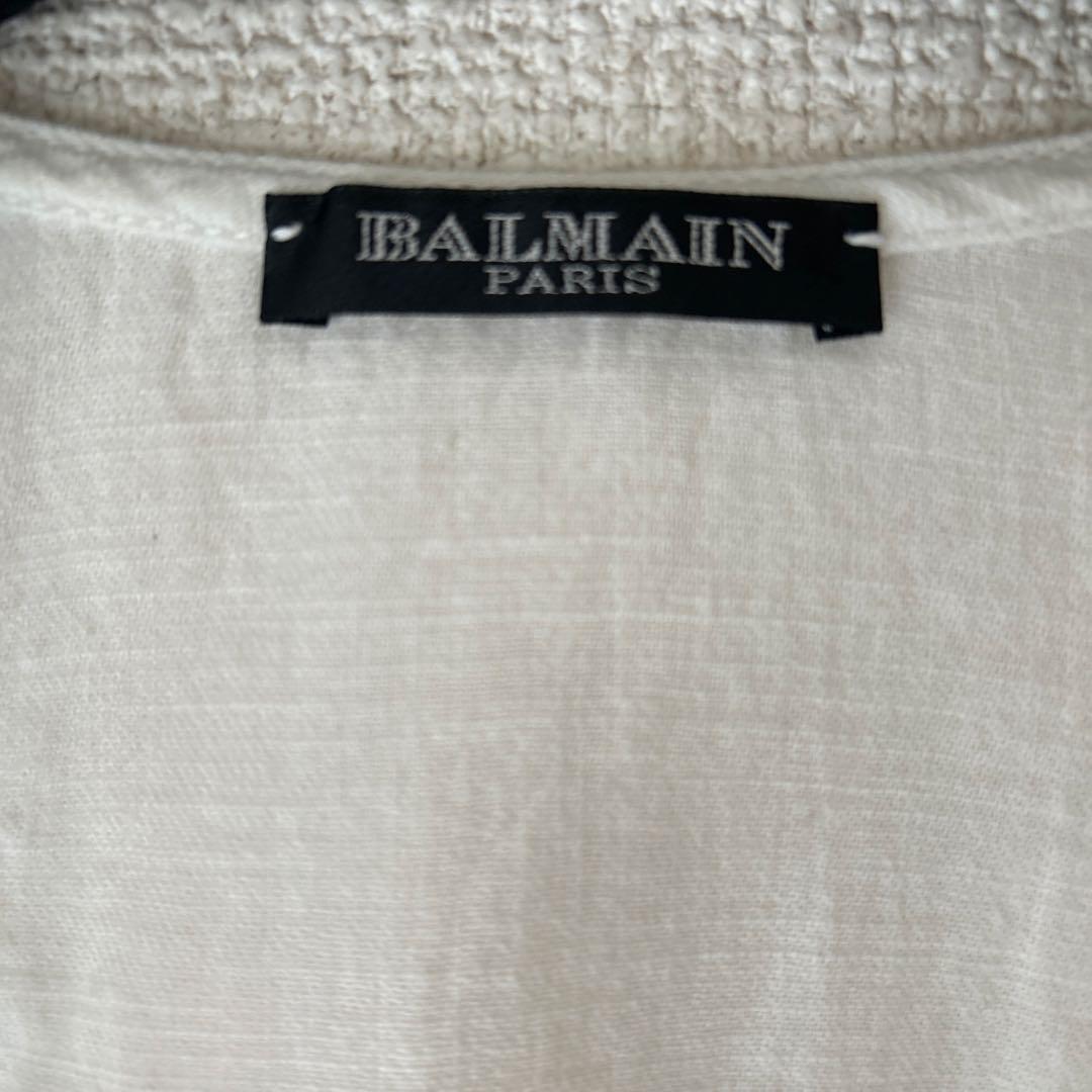 BALMAIN バルマン エンブレムボタン コットン タンクトップ