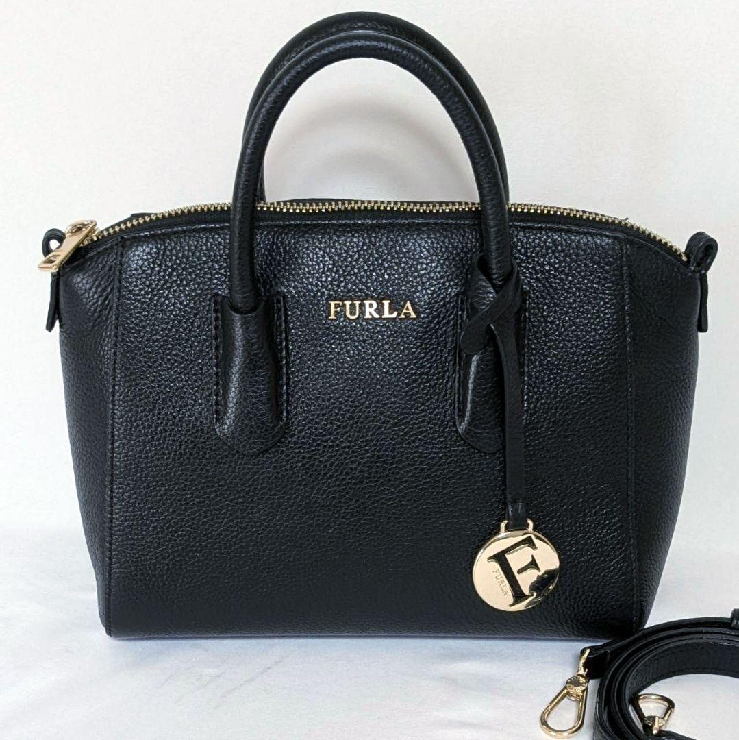 ✨極美品 FURLA テッサ S ハンドバッグ ショルダーバッグ 2way シボ