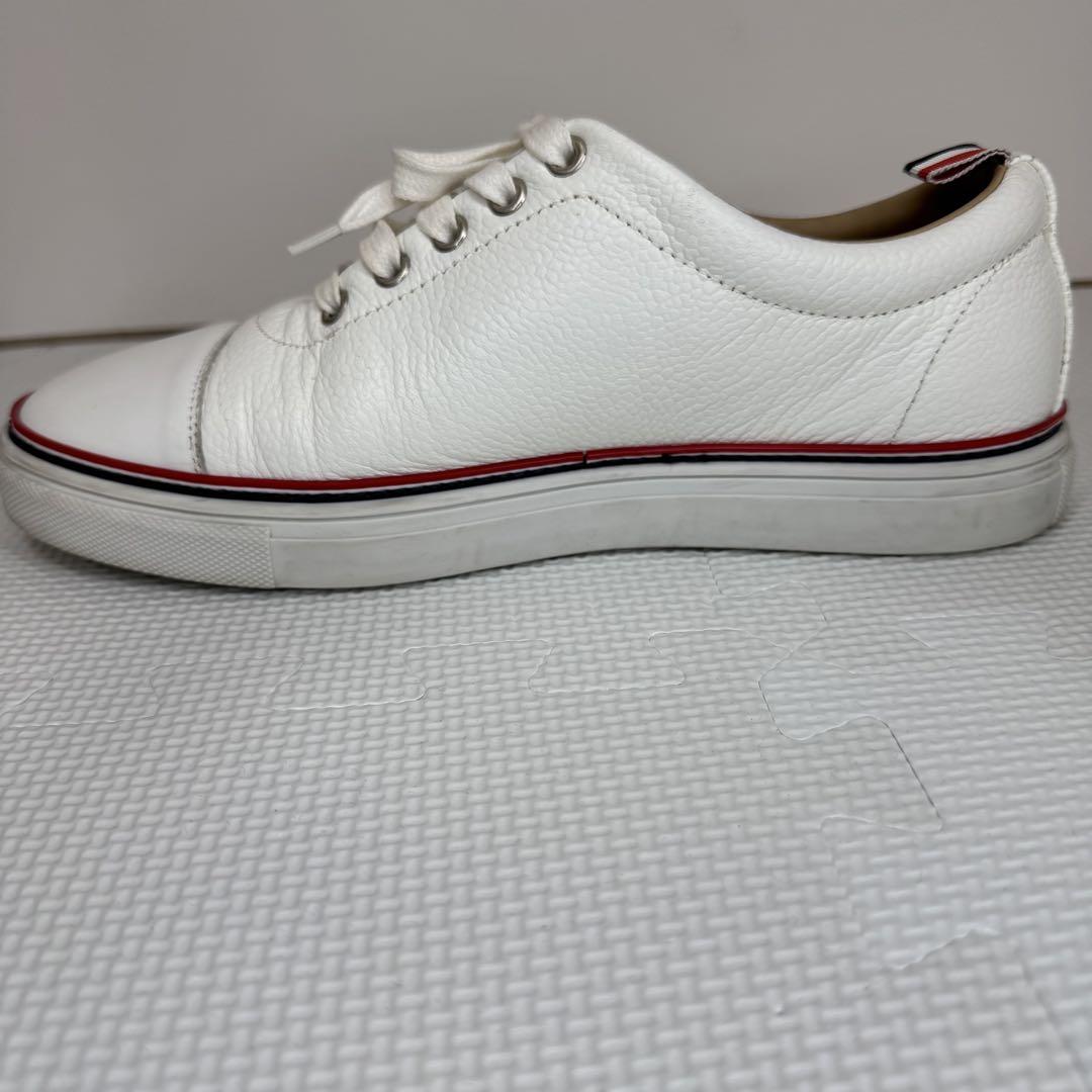 『THOM BROWNE』トムブラウン　レザー型ローカットスニーカー