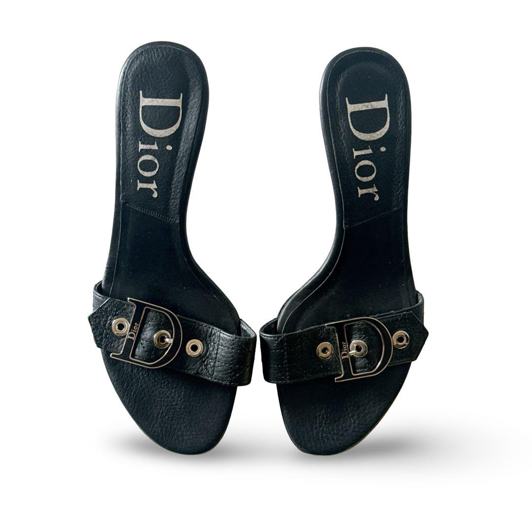 DIOR ディオール アクア レザーサンダル ブラック ロゴ スリッパ Dior - ディオール AQUA SANDAL アクアサンダル メンズ 41の通販