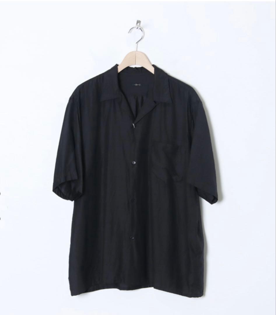 新品 サイズ1 25SS COMOLI ウールシルク 半袖オープンカラーシャツ