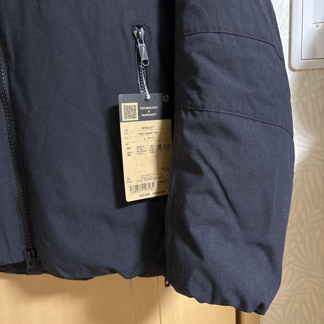 2児の父様 新品 ノースフェイス ファイヤーフライインサレーテッドパーカL