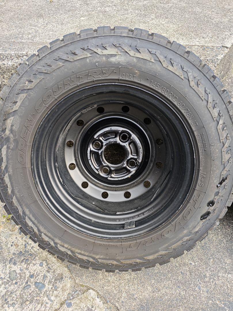 送料無料 鉄チン TOYO オープンカントリーRT 145/80R12 2本 ①