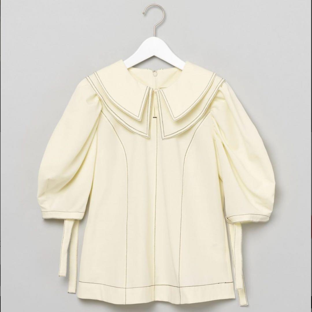 美品✨ FURFUR ダブルカラープルオーバー アイボリー　ホワイト　シャツ