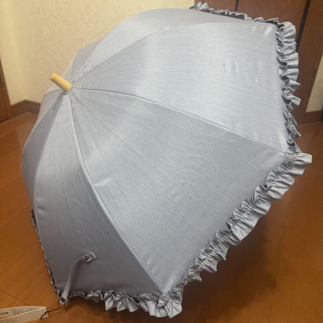 【新品】サンバリア100 ʚ❤️ɞMサイズ フリル / フロストブルー Mサイズ フリル / フロスト | 完全遮光日傘｜サンバリア100