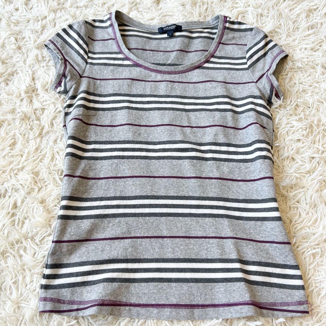 BURBERRY LONDON バーバリーロンドン ボーダー Tシャツ バーバリーロンドンBURBERRY LONDON ボーダーワンポイント刺繍