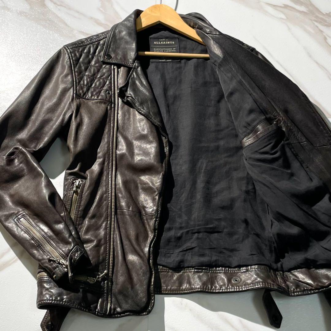 【美品✨】オールセインツ ダブルライダース レザージャケット S