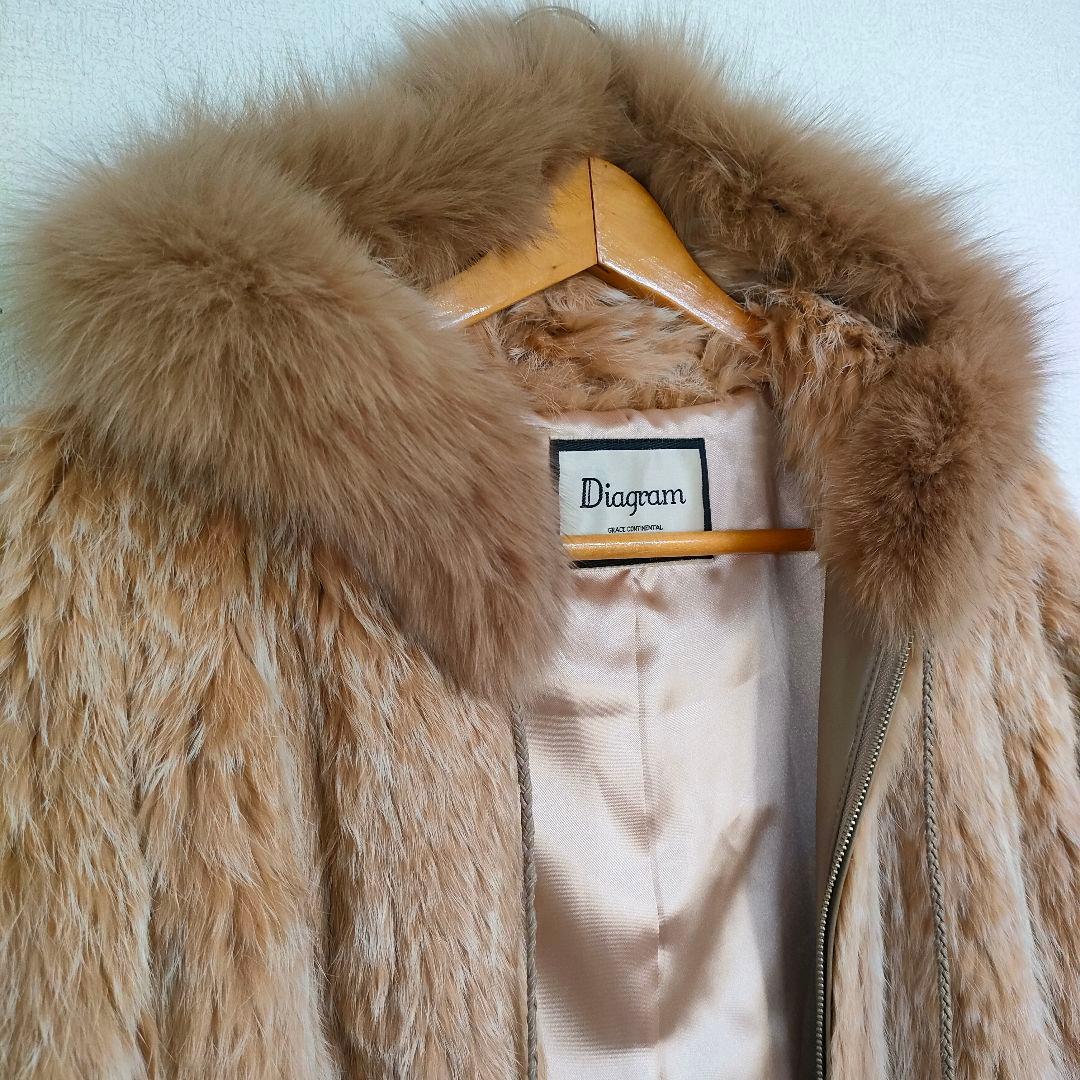 DIAGRAMダイアグラム ラビット×フォックスファー ベージュ系３６M GRACE CONTINENTAL FORTGASGNV_COM_BR