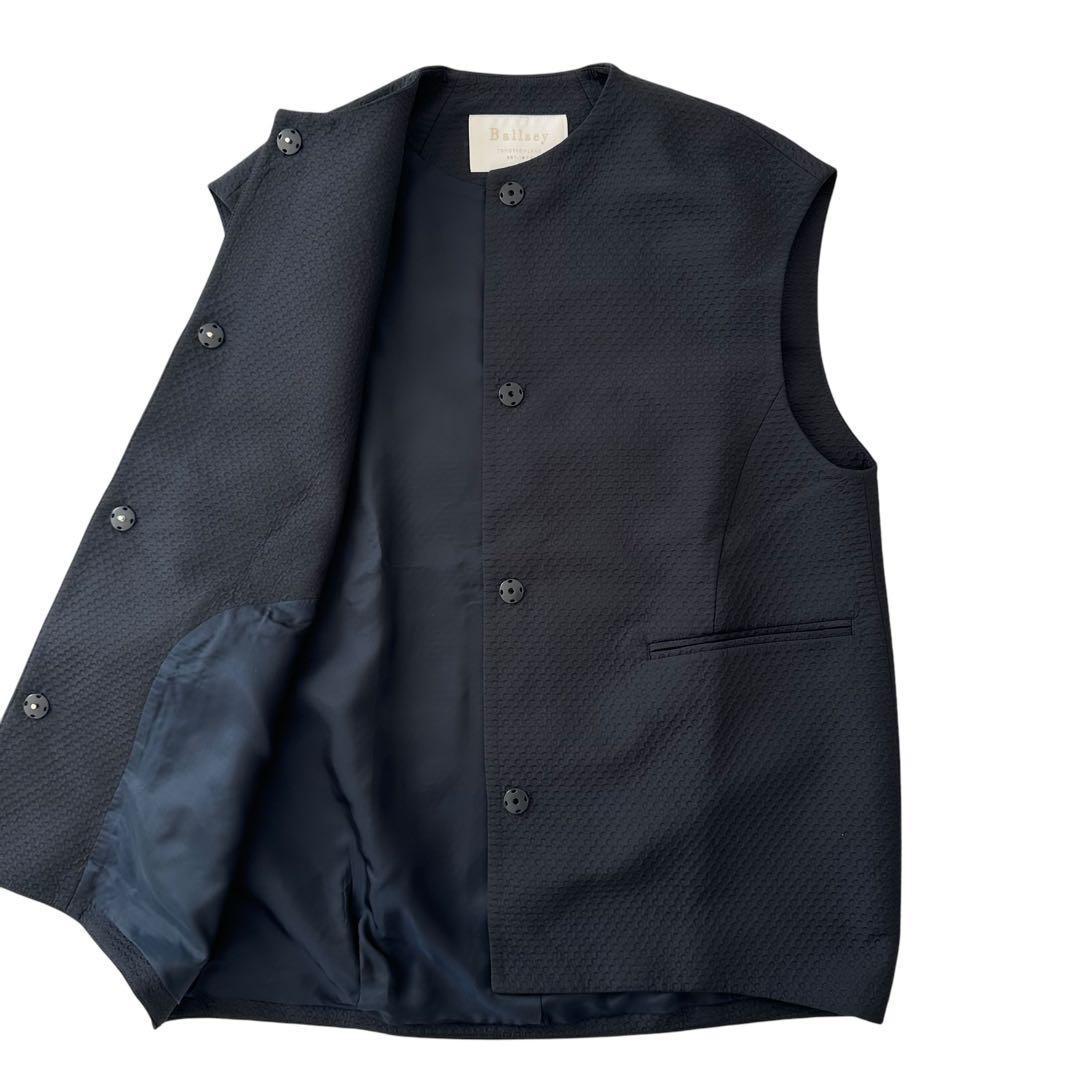 美品 ボールジィ ピンドット マトラッセ コクーン ジレ ネイビー 36 美品 ボールジィ ピンドット マトラッセ コクーン ジレ ネイビー 36