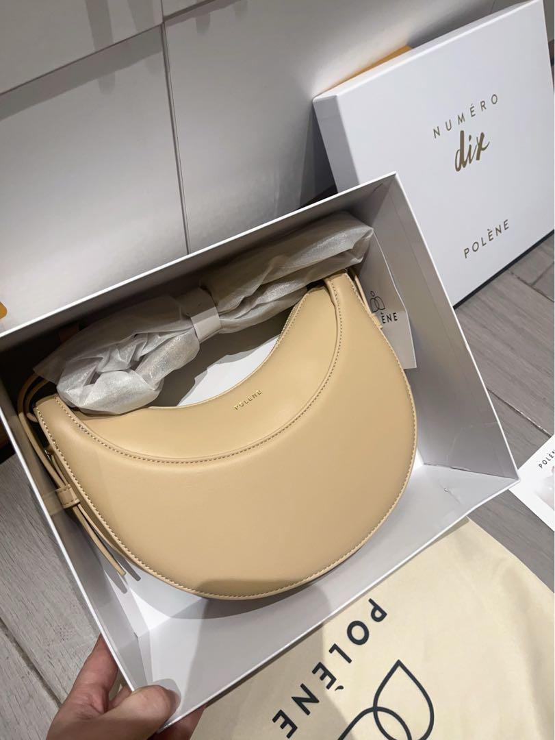 美品 POLENE未使用 Numéro Dix ハーフムーン ショルダーバッグ