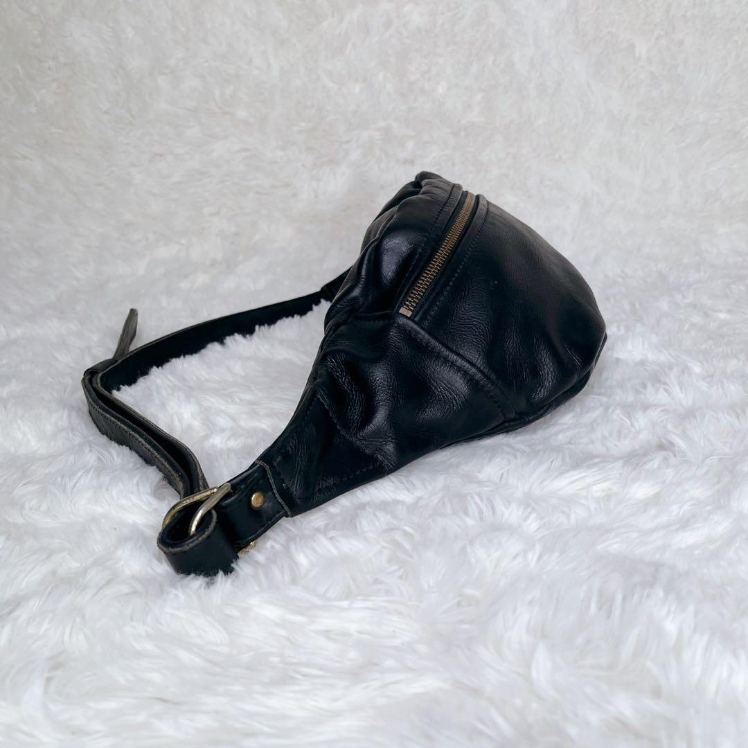 【特価品】VANSON ファニーパック ボディバッグ ブラック レザー バンソン 【特価品】VANSON ファニーパック ボディバッグ ブラック レザー バンソン