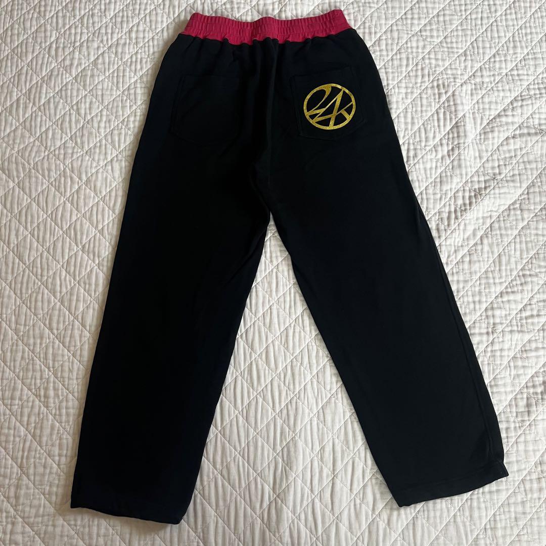 24karats ジャージセットアップ　ブラック×ピンク　150