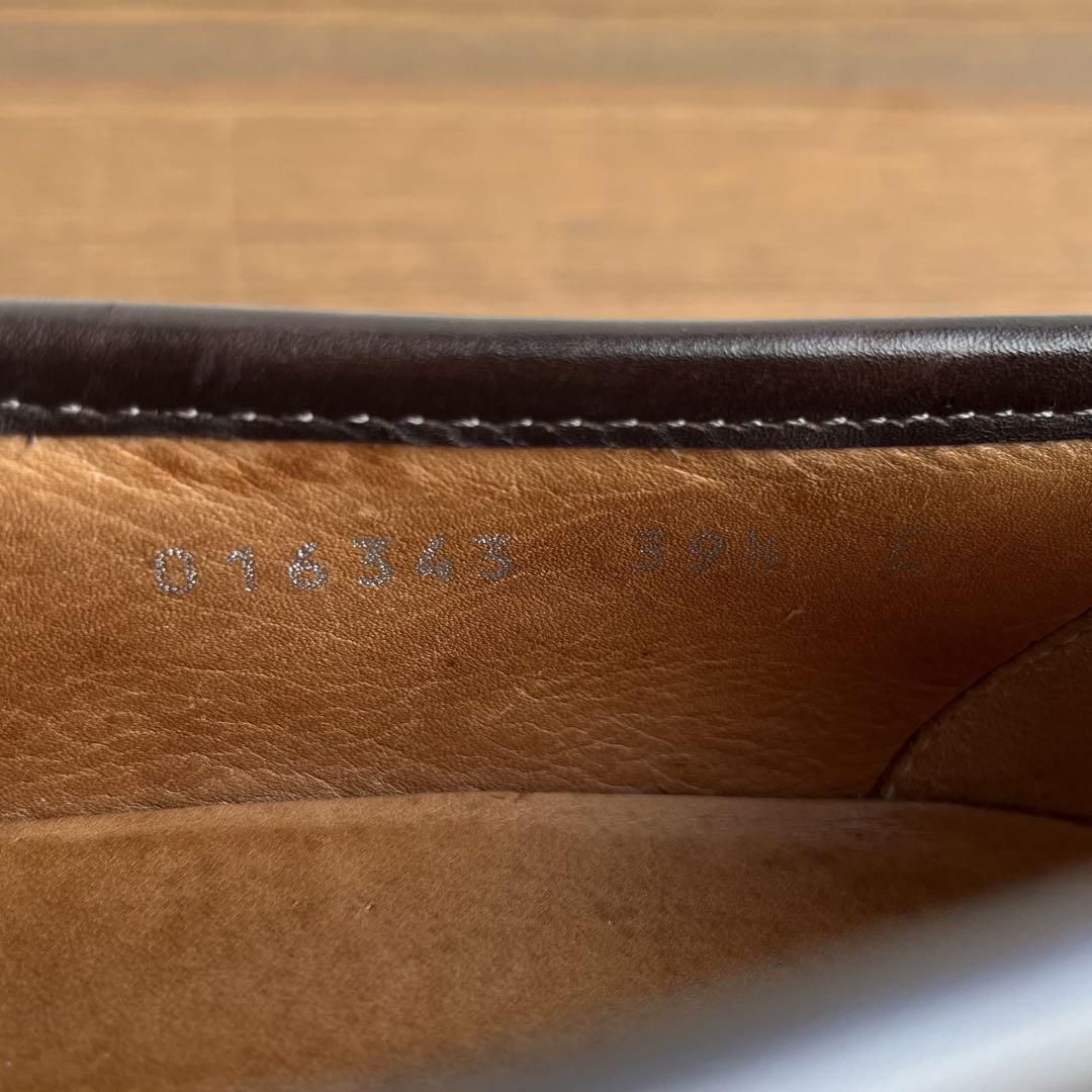 ITALY製 GUCCI ビットローファー 焦げ茶銀 39 1/2 E 24.5