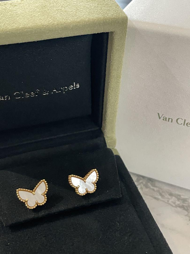 VanCleef＆Arpels スウィートアルハンブラ パピヨン ピアス 刻印