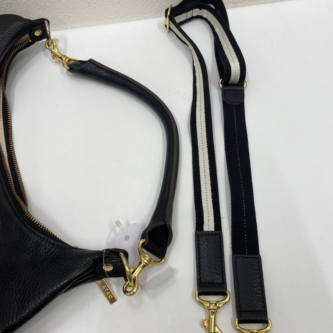 ○9421 ATAO アタオ トートバッグ 2way ミント ブラック系 シボ
