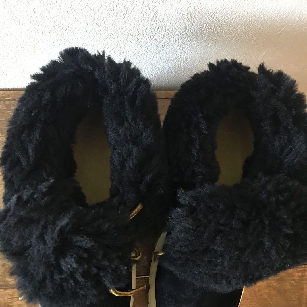 MANA マナ レースアップ　ムートンブーツ　スニーカー　美品　39  本革