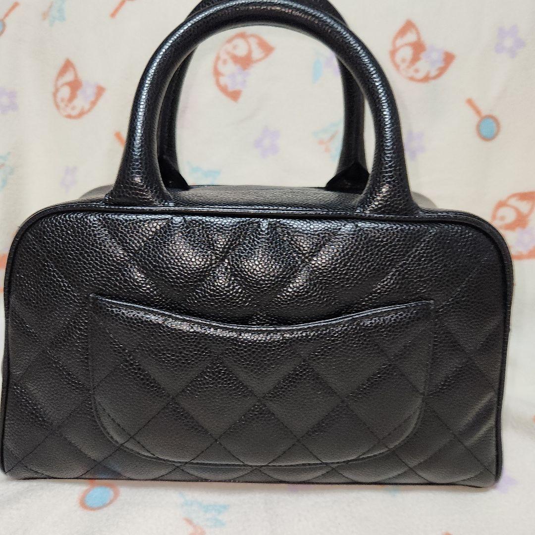 【美品】CHANEL 黒 ボストン バッグ　8番台