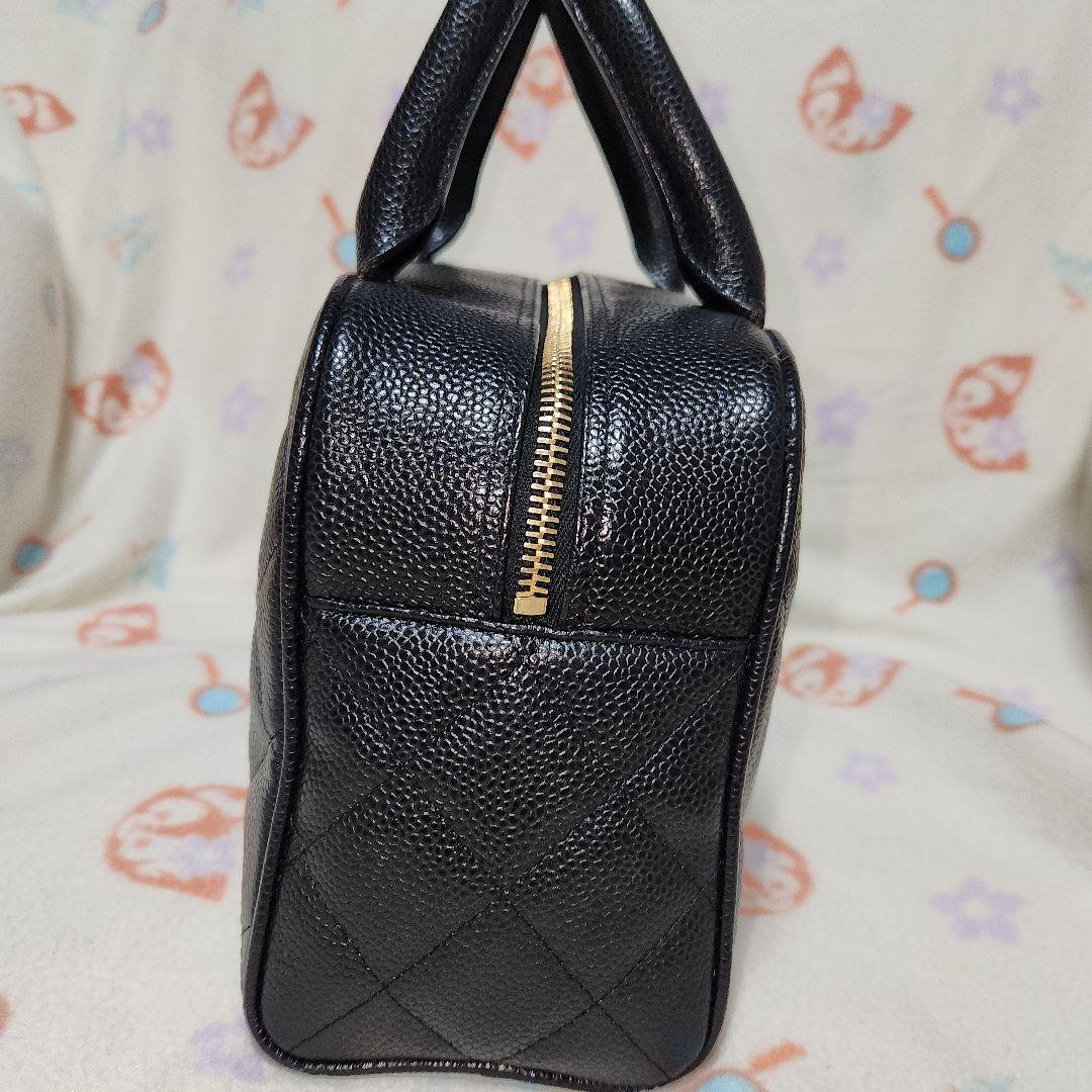 【美品】CHANEL 黒 ボストン バッグ　8番台