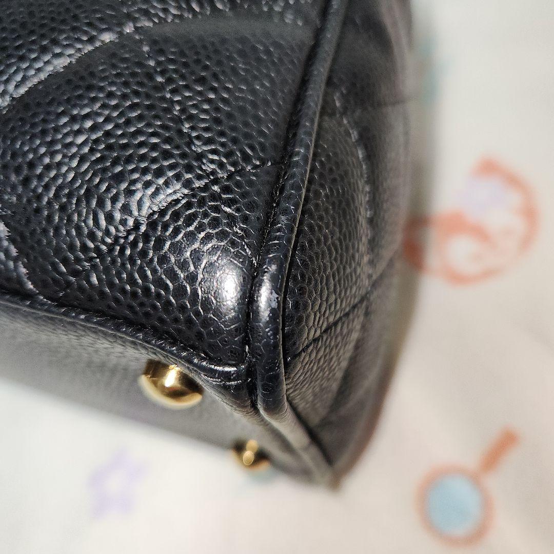 【美品】CHANEL 黒 ボストン バッグ　8番台