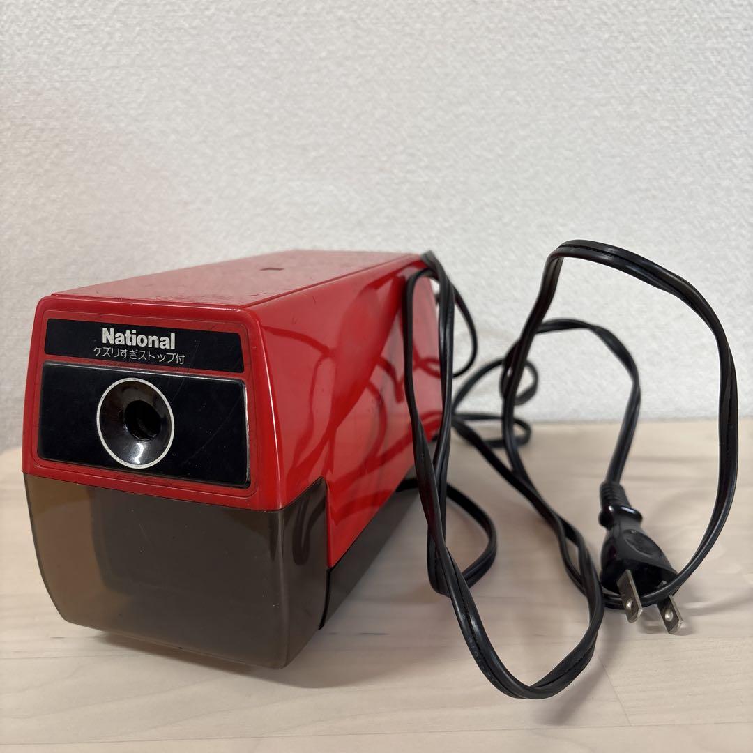 昭和レトロ　National KP-60 電動鉛筆削り 赤 昭和レトロ】 ナショナル 電動鉛筆削り器 鉛筆削り 赤 KP-11