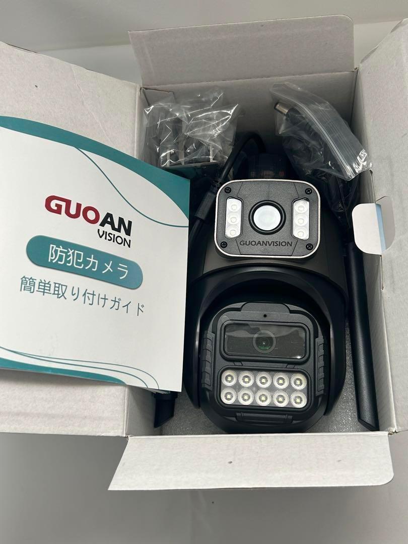 防犯カメラ 遠隔監視 二つ監視画面 パンチルト 夜間カラー 威嚇 首振り