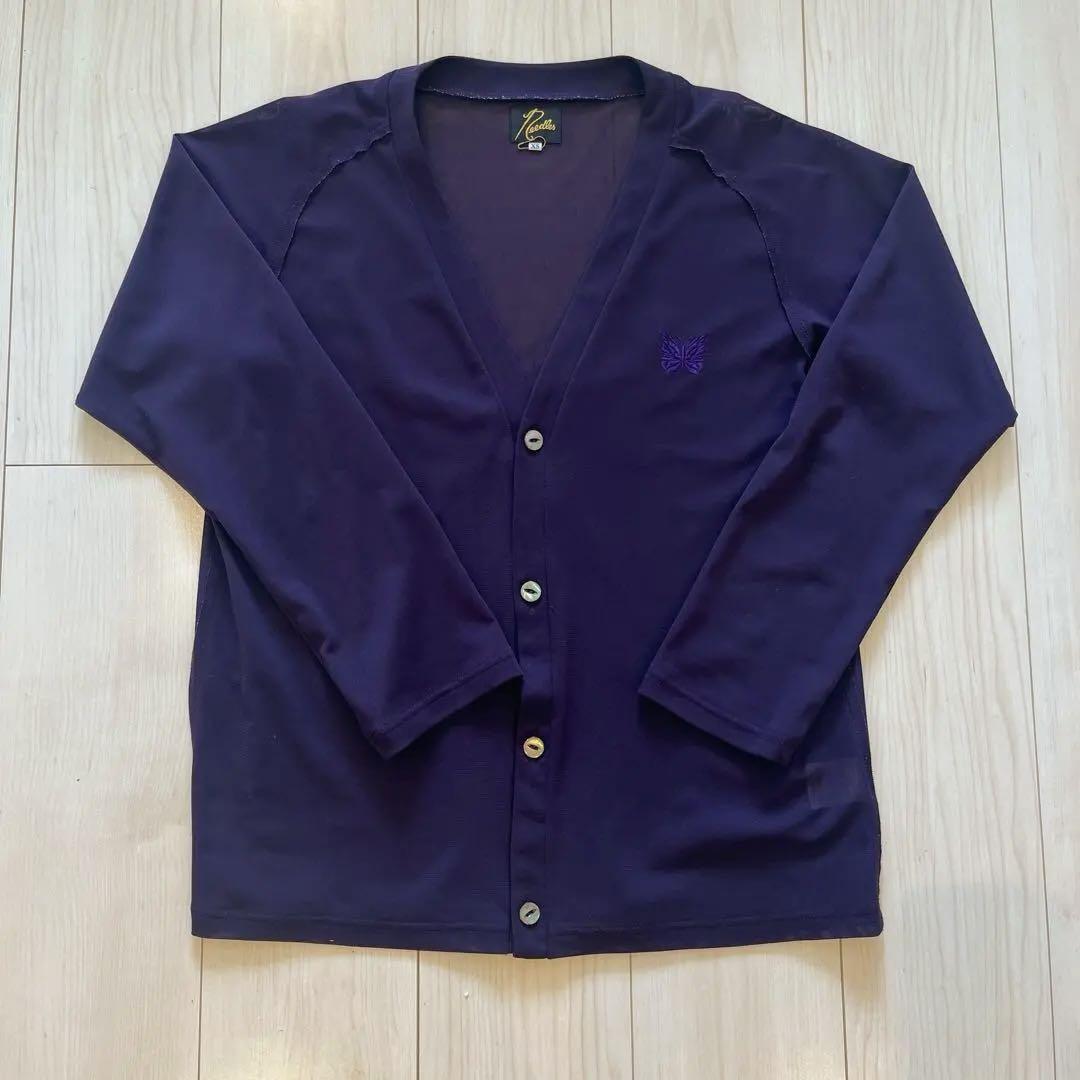 Needles V NECK CARDIGAN カーディガン　XS パープル