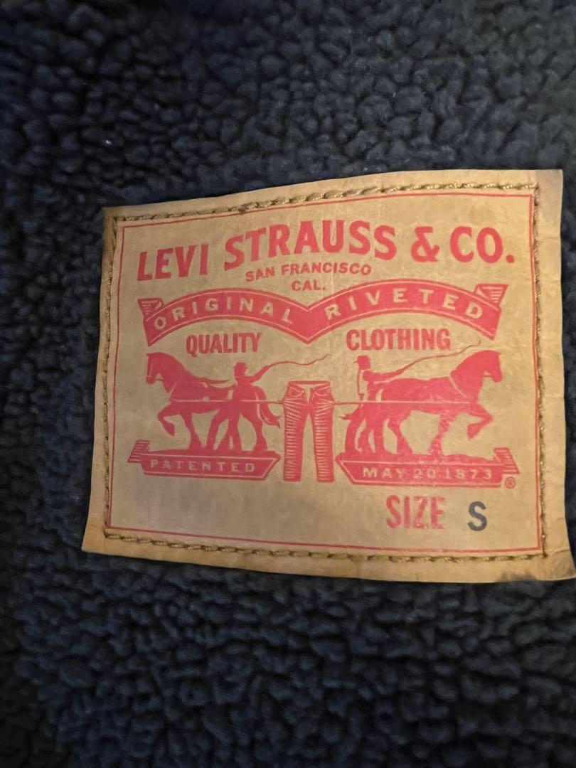 Levi’s リーバイス ブラックデニム　ボア ジャケット　内ボア　S