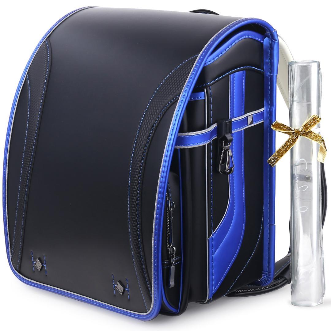 新作　ランドセル　6年保証　おまけ付　スプリント模様　男の子　ブラック×ネイビー