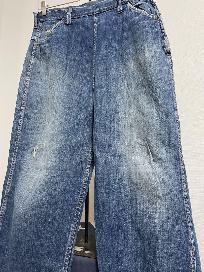 30s~40s SANFORIZED\"コの字留め棒TALON\" ペインターパンツ