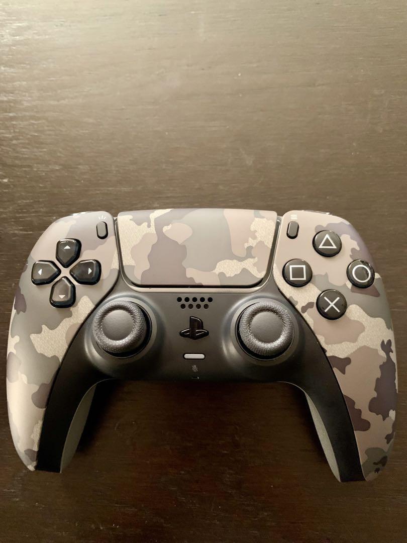 PS5 デュアルセンス ワイヤレスコントローラー グレー カモフラージュ