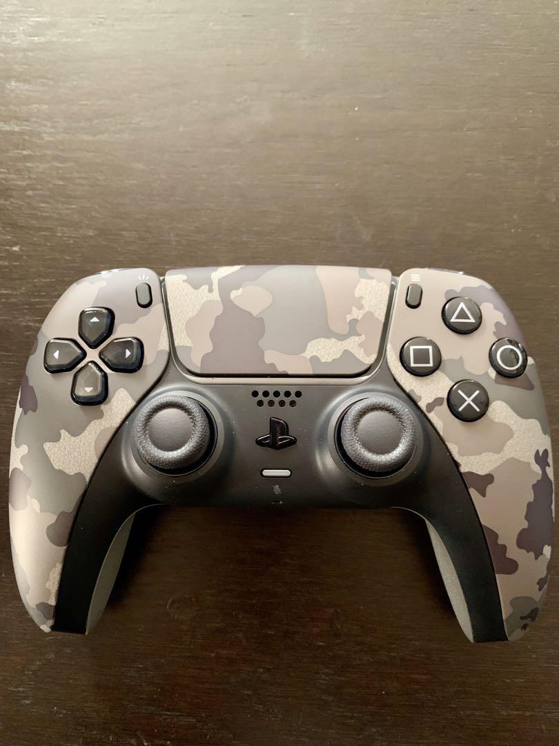 PS5 デュアルセンス ワイヤレスコントローラー グレー カモフラージュ