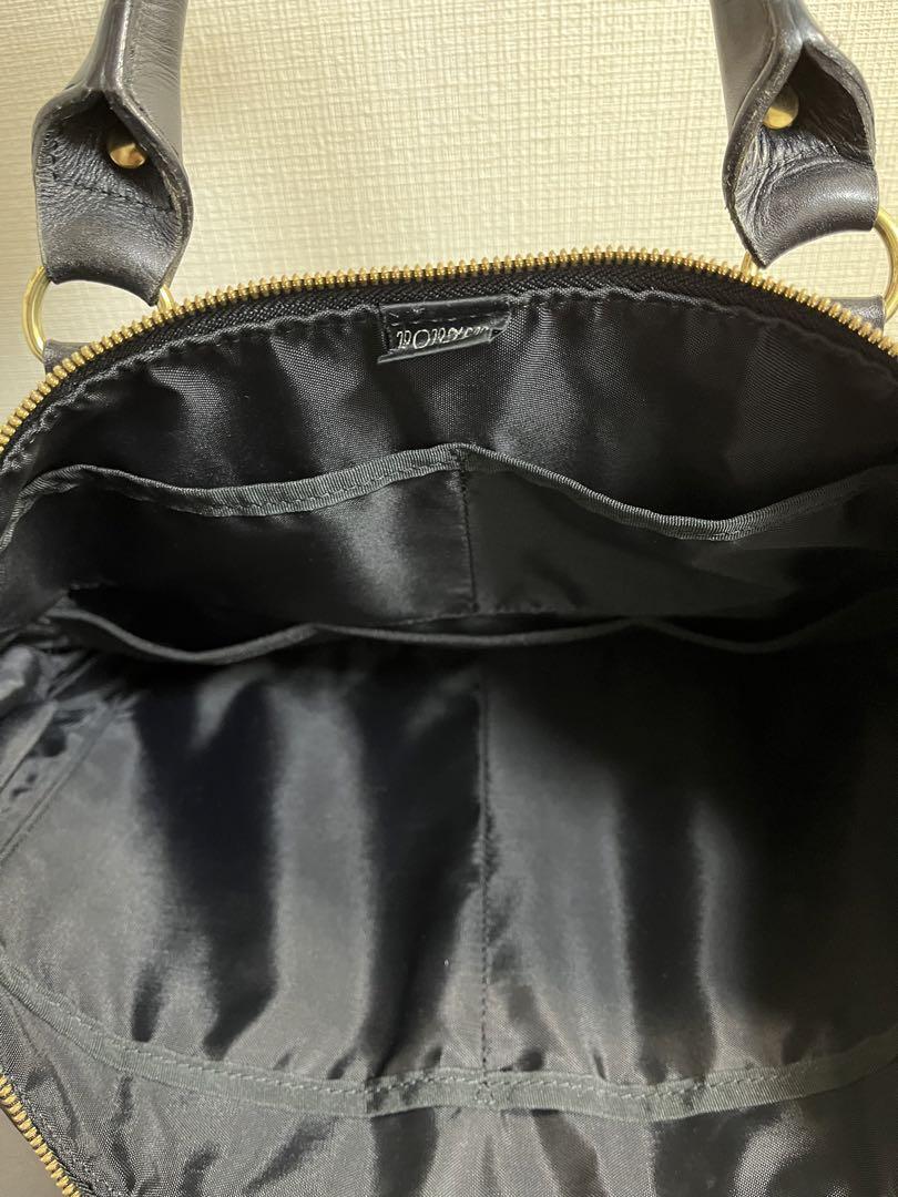 ポーター　PORTER ナイロンブリーフ　レザーハンドル　ブラック