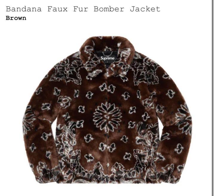 ブルゾン supreme Bandana Faux Fur Bomber Jacket