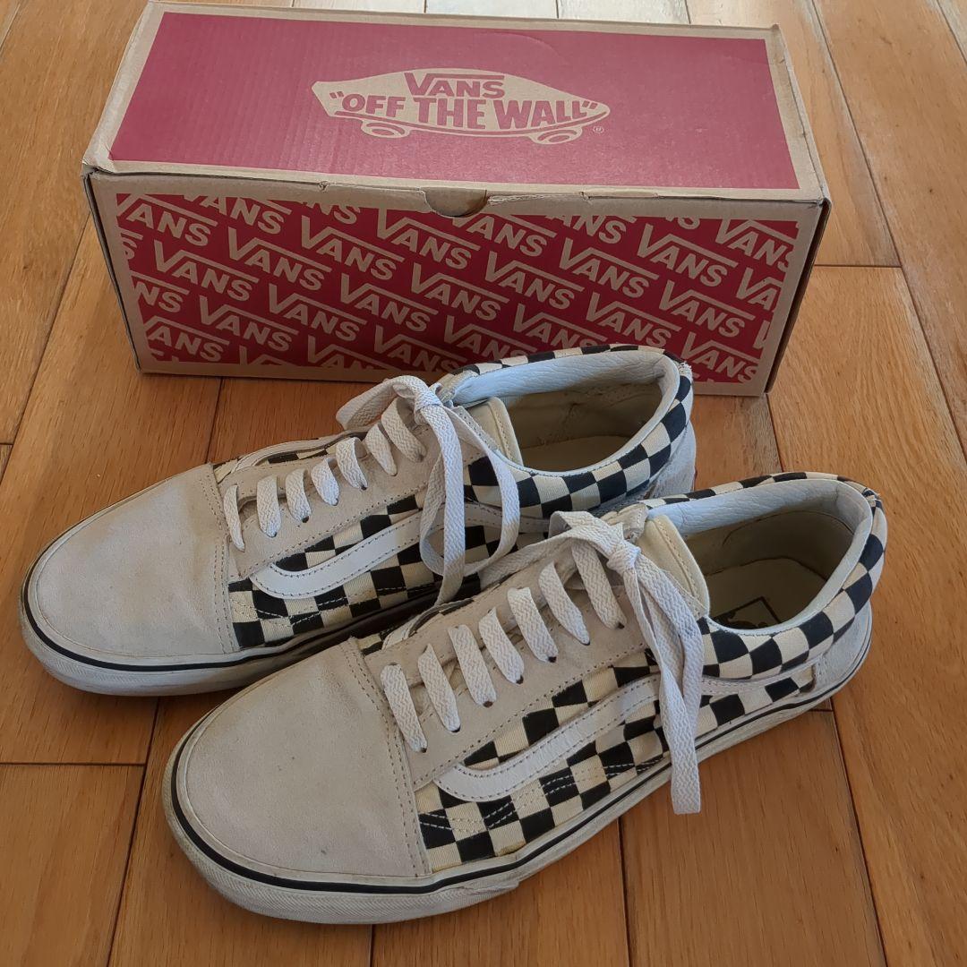 VANS スニーカー オールドスクール チェッカー スエード×キャンバス