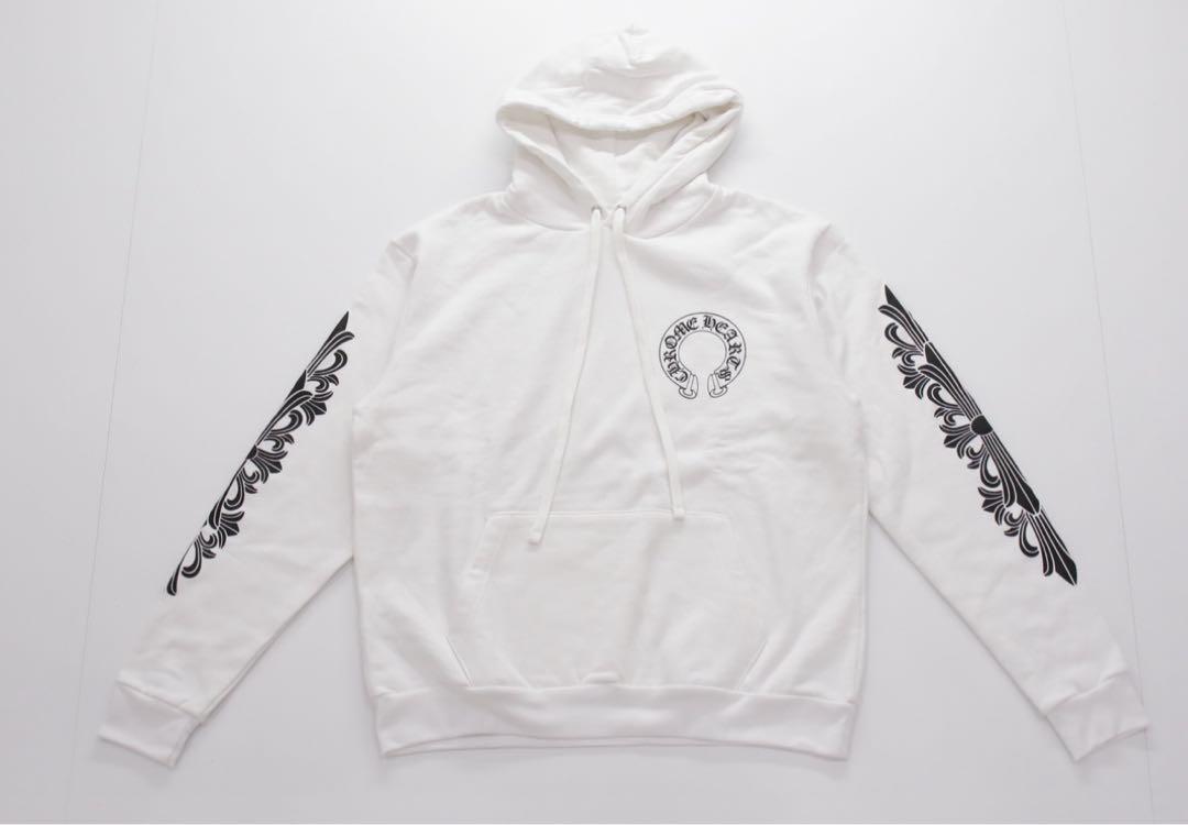 新品 CHROME HEARTS クロムハーツ パーカー ホワイト ホースシュー