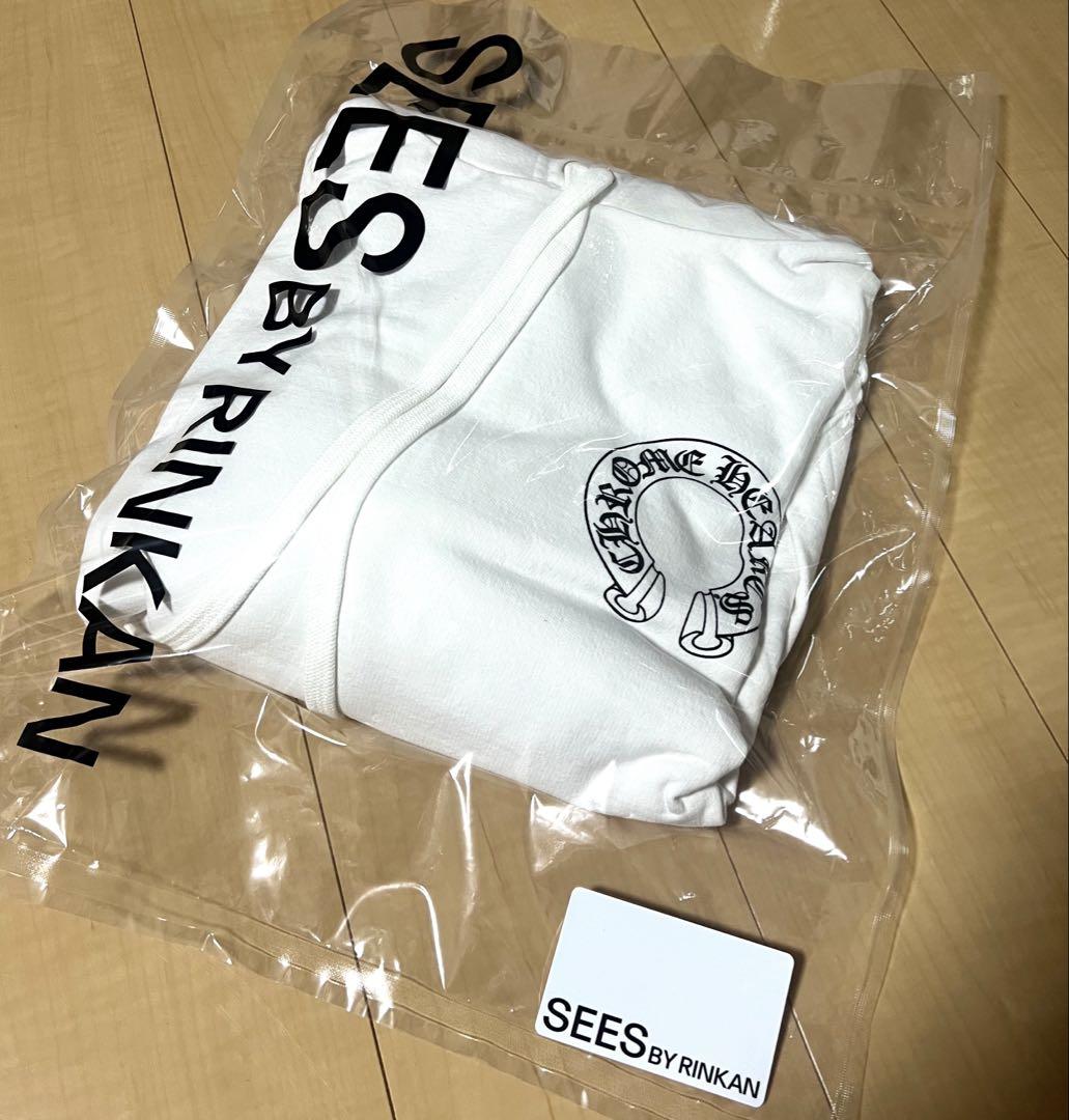 新品 CHROME HEARTS クロムハーツ パーカー ホワイト ホースシュー