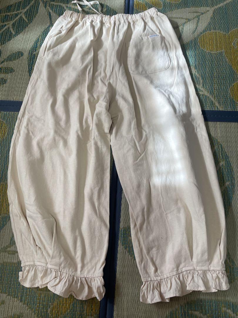 UpcycleLino天竺タックヘムパンツ