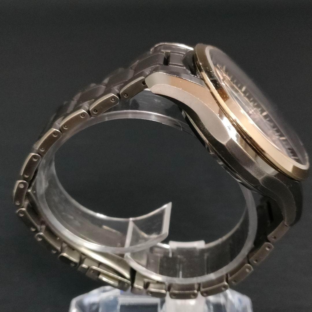 美品　CITIZEN　シチズン　エクシード　ブラック　ゴールド　ソーラー　メンズ