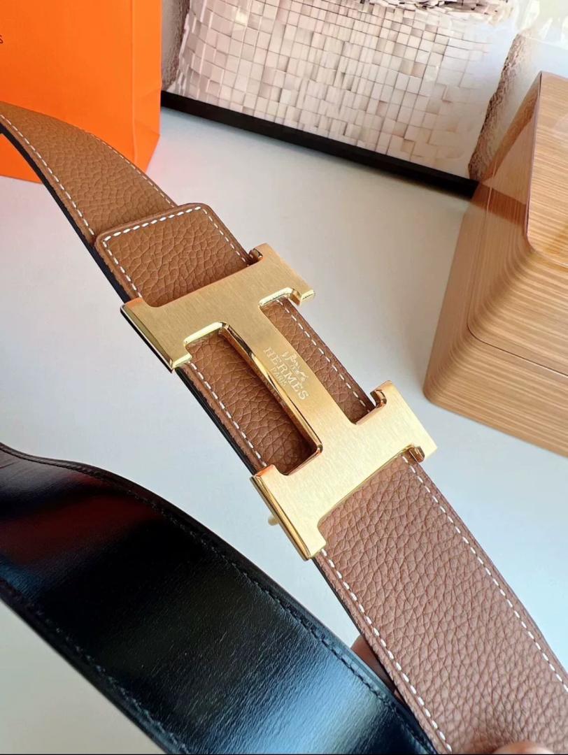 美品 エルメス ベルト コンスタンス リバーシブル H金具 ゴールド*~