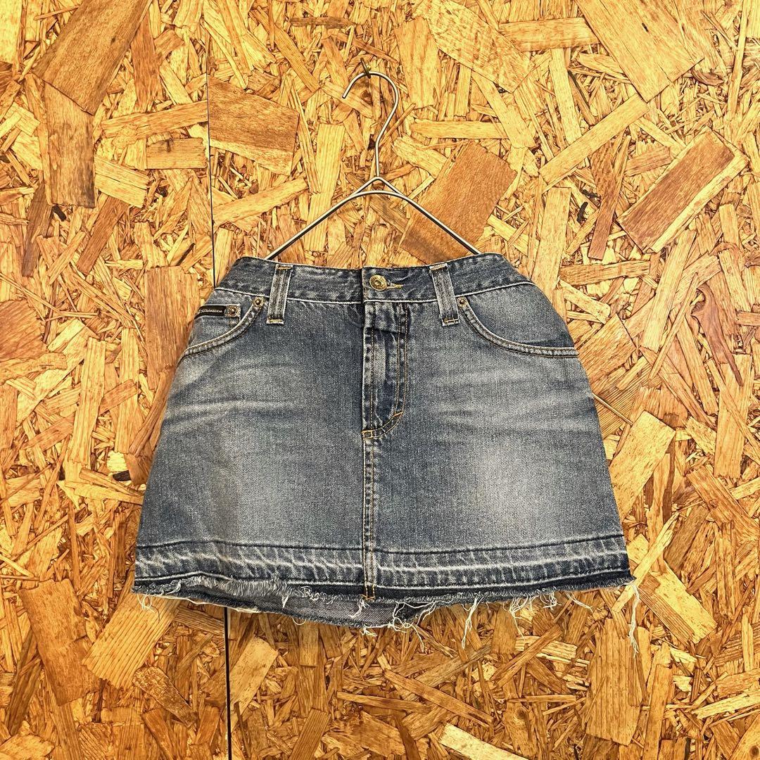 D&G DOLCE&GABBANA ミニスカート デニムスカート インディゴ Sスカート