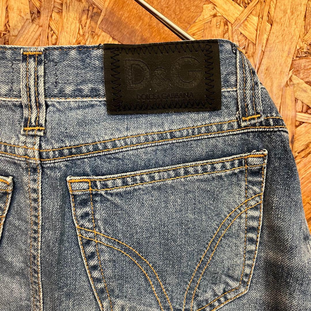 D&G DOLCE&GABBANA ミニスカート デニムスカート インディゴ S