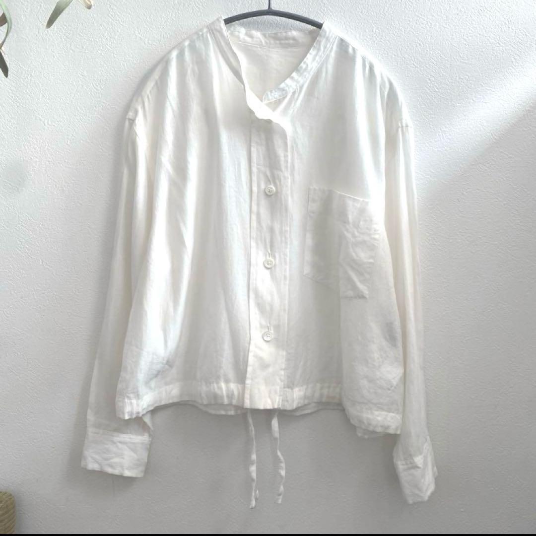 極美品✨マーガレットハウエル コットンシルクシャツ バンド